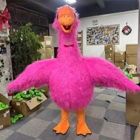 2/2. Costume de mascotte d'oie gonflable animal personnalisé de 6 mètres avec noeud papillon pour adultes
