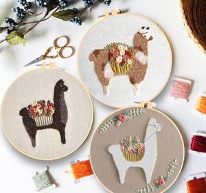 Nouveau kit de broderie DIY pour débutants - Adorable ensemble de travaux manuels en alpaga - Product Image 5