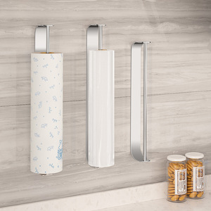 <b>Kitchen</b> <b>Paper</b> Towel Holder Stainless Steel Wall Mounted Multi Function Storage Rack For <b>Kitchen</b> - Product Image 3