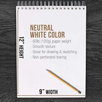 Carnet de croquis personnalisé 2026 avec spirale supérieure pour vos illustrations – Bloc-notes de dessin sur mesure pour étudiants et écoles, en gros