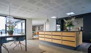 Panneaux muraux insonorisés en plâtre perforé, <span class=keywords><strong>cloison</strong></span> de plafond, panneau absorbant le son, réduction du bruit, 12 mm d'épaisseur, 2400x1200 mm - Product Image 4