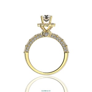 Everyday Wear Women's Synthetic (lab grown) Silver Round Viet Nam Natural Diamond Moissanite Emerald <b>Ring</b> 7 mm - Product Image 4