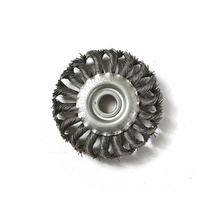 <span class=keywords><strong>Brosse</strong></span> à roue en fil torsadé en acier inoxydable industriel pour meuleuse d'angle, outils électriques à main, marque OEM REEKE, bricolage, 1 longueur de poils - Product Image 5