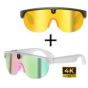 Lunettes intelligentes avec capture vidéo 4K Ultra HD, caméra unique, monture en polyuréthane, verres jaunes et verts - Product Image 1