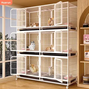 Casa para Mascotas Desmontable de Acero y Plástico Sólido, Combinación Libre, Plegable, Ecológica, para Animales Pequeños, con Cierre de Botón - Product Image 1