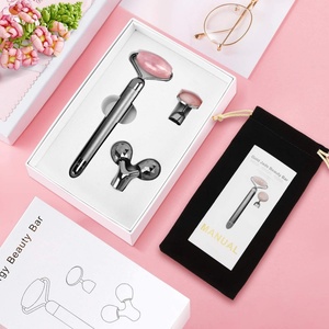 3-in-1 Electric Sonic Rose Quartz <b>Jade</b> <b>Roller</b> and Face Massager Set Face Care Tools Eye Massager for Face, Head, Arms,Neck - Product Image 6