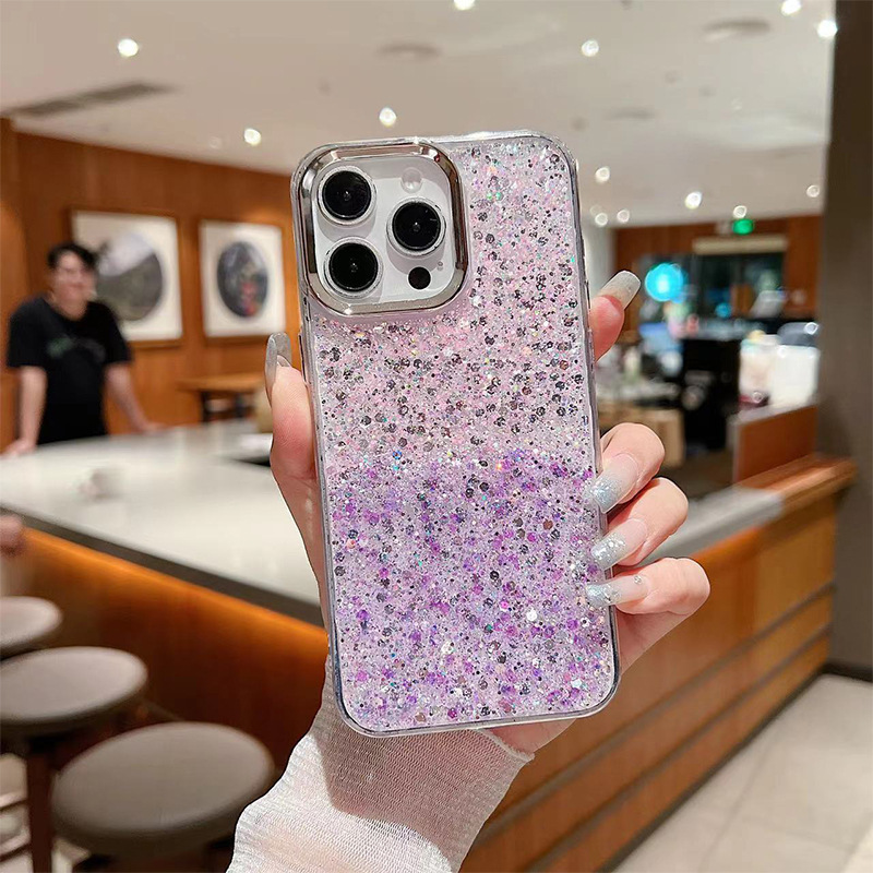 Electroplated Frame - High Glitter Gradient - Pink Purple