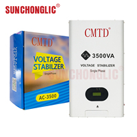 Stabilisateur de tension monophasé 3,5 kVA 3500 W de haute qualité, sortie onde sinusoïdale pure, affichage LED, relais, utilisation extérieure et domestique