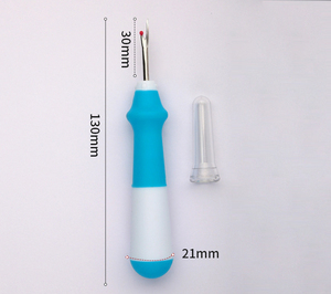 Çift renkli dayanıklı silikon kolu zanaat bıçak el dikiş çapraz dikiş aracı kuşgözü kesici dikiş Ripper dikiş aksesuar - Product Image 3