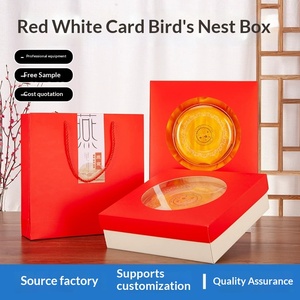Nueva Caja de Regalo con Diseño de Nido de Pájaro y Tarjeta Roja, con Estampado Dorado, Empaque Premium con Tapa Superior para Venta al Por Mayor Personalizada para Fiestas - Product Image 2