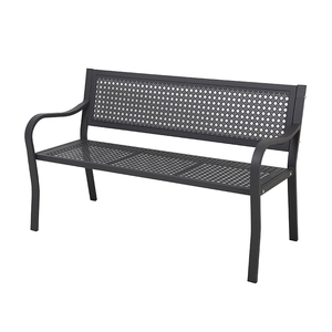 Wholesale outdoor furniture solid steel patio park seat bench for garden