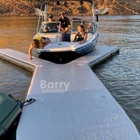 Jet ski portable personnalisé, plateforme flottante pour bateau, ponton flottant, quai gonflable en V à vendre