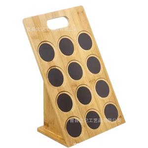 Bamboo <b>Spice</b> Rack With 12 Stainless Steel <b>Jars</b> Multi Layer Storage Organizer For Kitchen Countertop Desktop Use - Product Image 5