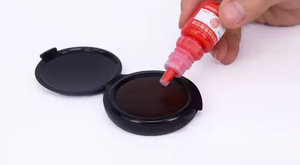 Đầy Màu Sắc Màu Đỏ Màu Xanh Đen Thuận Tiện Nhà Máy Giá Vòng Dấu Vân Tay Dấu Ngón Tay In Mực Pad - Product Image 6