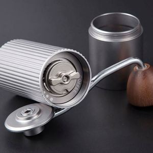 Al-Alloy Body 420 Stainless Steel Burr Homeuse Espresso <b>Mini</b> Small Hand Mill Portable Manual Coffee <b>Grinder</b> with Wood Handle - Product Image 5