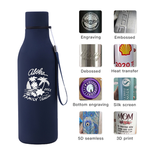 Botellas de Agua Aisladas Personalizadas con Logotipo Ecológico de 550 ml, Botellas Deportivas de Vacío de Doble Pared de Acero Inoxidable y Cobre con Forma de <span class=keywords><strong>Cola</strong></span> - Product Image 5