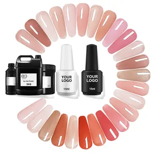 CCO crystal ice color gel smalto gel di marca di alta qualità soak off gel polish set private label nail