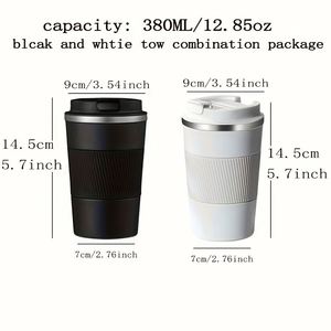 Stainless Steel Vacuum Tumbler 12oz 17oz Travel Mug Double Wall Insulated Coffee Cup with Lid Reusable for <b>Hot</b> Cold Drinks - Product Image 2