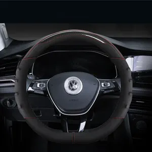 Automotive Supplies Steering Wheel Cover Short Plush 4 Seasons Available Non-slip Breathable Car Handle Cover