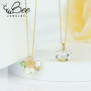 New Fashion Crystal Gold <b>Jewelry</b> <b>Set</b> Simple Flower Design Exquisite Necklace Earrings 2pcs <b>Set</b> for Women Birthday's <b>Prom</b> Party - Product Image 4