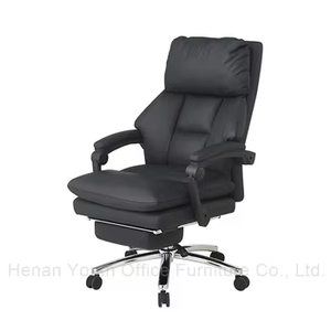 Giá rẻ nội thất văn phòng massage mềm Ergonomic điều hành ngồi có thể ngả Ông Chủ ghế màu đen PU da ghế văn phòng với chỗ để chân - Product Image 6