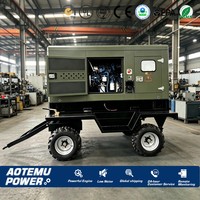 Générateur diesel de type remorque 120KW 150KW 160KW 220V double tension insonorisé avec châssis anti-poussière télécommandé pour parc industriel