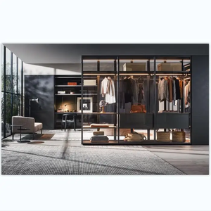 Meubles de chambre à coucher 2026 Nouveau design moderne Japandi Personnalisation complète de la maison Armoire de rangement sur mesure - Product Image 4