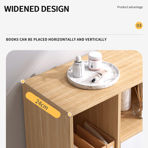 Holesale helf 3 ooooden ITH liding Doors ooookcase tortorage - Product Image 3