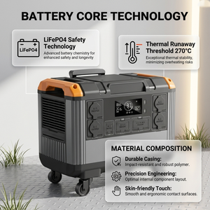 Sistema de Energía Solar Fotovoltaica, Generador Solar Portátil de 3000W con Batería LiFePO4 e Inversor de Onda Sinusoidal Pura - Product Image 4
