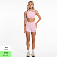 Ensemble court deux pièces : débardeur et leggings courts – Tenue de sport et de yoga pour femme