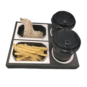 Customize all kinds of planning Embedded paper tray Restaurant Cafe Takeout Breakfast Paper Box