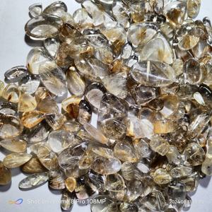 Venta al por mayor 100 Uds cabujones de cuarzo rutilo Natural con temática de amor piedras preciosas sueltas para joyería y decoración del hogar recuerdos y regalos perfectos - Product Image 3