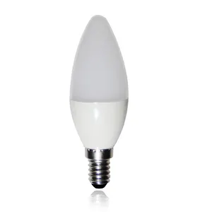 工厂价格C35 C38 5w 7w发光二极管蜡烛E14 E27照明球泡灯