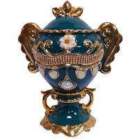 Pot en céramique jaune et or de luxe avec couvercle en strass floral doré, élégant récipient de rangement décoratif pour la maison, populaire en Espagne