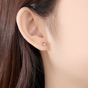 CZCITY <span class=keywords><strong>Pendientes</strong></span> Minimalistas de Punto Diminutos de <span class=keywords><strong>Plata</strong></span> Esterlina 925 con Bolitas para Mujer - Product Image 3
