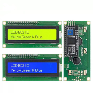 Module LCD 5V 1602 Écran bleu/jaune Écran vert Affichage LCD 16x2 caractères Interface PCF8574 IIC I2C 5V - Product Image 1