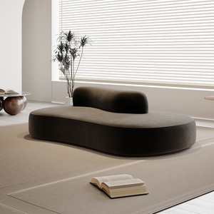 Divano Nordico Minimalista Curvo dal Design Creativo <span class=keywords><strong>in</strong></span> Tessuto Vellutato a Due Lati per Soggiorno, Vendita all'Ingrosso - Product Image 3