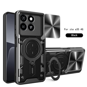 Trượt cửa sổ ống kính bảo vệ Armor Chân đế từ chống sốc điện thoại di động trở lại trường hợp đối với ZTE Blade A35 4G/A55 4G/a33s 4G - Product Image 1