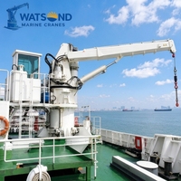 Grue à flèche articulée hydraulique certifiée BV 10T 20m avec moteur et roulement pour plateforme offshore
