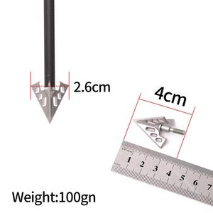 Embout <span class=keywords><strong>de</strong></span> flèche à 3 lames S3 en acier inoxydable pour arbalète, pêche, chasse et tir à l'arc - Product Image 2