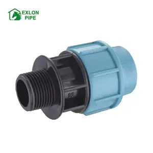 PN16 HDPE pp compression fitting male Threaded Adaptor coupling for water supply