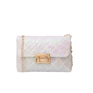 Classyfashion Women's Luxury PU Crossbody Messenger Bag Textured Bead Decoration Accessible Sweet Chain <b>Shoulder</b> <b>Strap</b> Wholesale - Product Image 5
