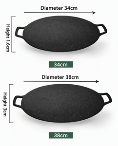 Plaque de cuisson coréenne antiadhésive en pierre Maifan, ronde, portable, pour camping, compatible gaz et induction - Product Image 6
