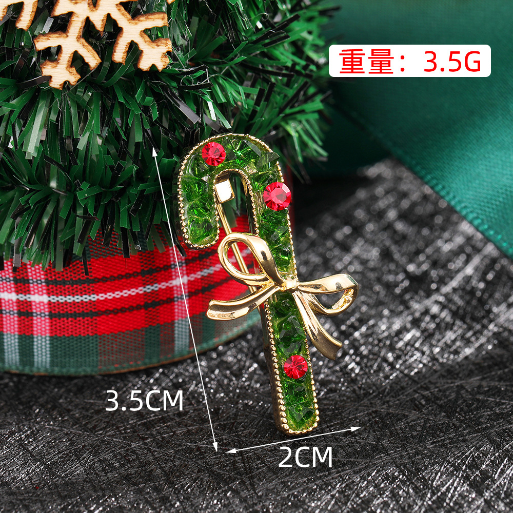 Bâton de Noël vert (2 cm de long ; 3,5 cm de large ; 3,8 g de poids)