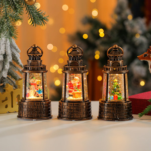 New Christmas Water-filled Glowing Music Box Crystal Ball Creative Mini Lantern Night <b>Light</b> Ornament <b>Small</b> Gift - Product Image 1