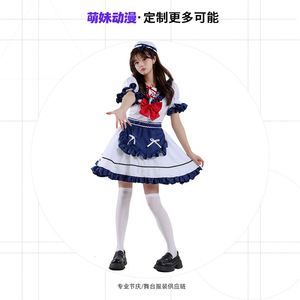 Vestido de Sirvienta Estilo Japonés Lolita JK con Lazo Plisado para Cosplay de Anime y Actuaciones Escénicas Primavera 2025 - Product Image 4