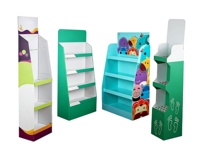 Espositore in Cartone per Cibo e Giocattoli per Animali Domestici, Scaffale Espositivo con Ganci/Supporti in Cartone Ondulato, Espositori in Carta per Piatti e Scarpe