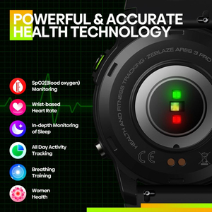 Montre connectée robuste avec écran AMOLED Ultra HD de 1,43 pouce, appels vocaux, modes sportifs, moniteur de santé, montre connectée Zeblaze Ares 3 Pro - Product Image 5