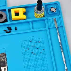 Te-603 Silicone Repair Pad 450x300mm Magnetic Antistatic Workbench For Mobile Phone Repair Welding - Product Image 4
