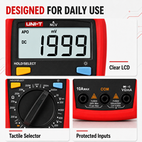 Promo Panas UNI-T UT33A+/B+/C+/D+ 10A AC/DC Volt Amp Ohm Dioda Multimeter Digital CAT II 600V Bersertifikasi CE/FCC